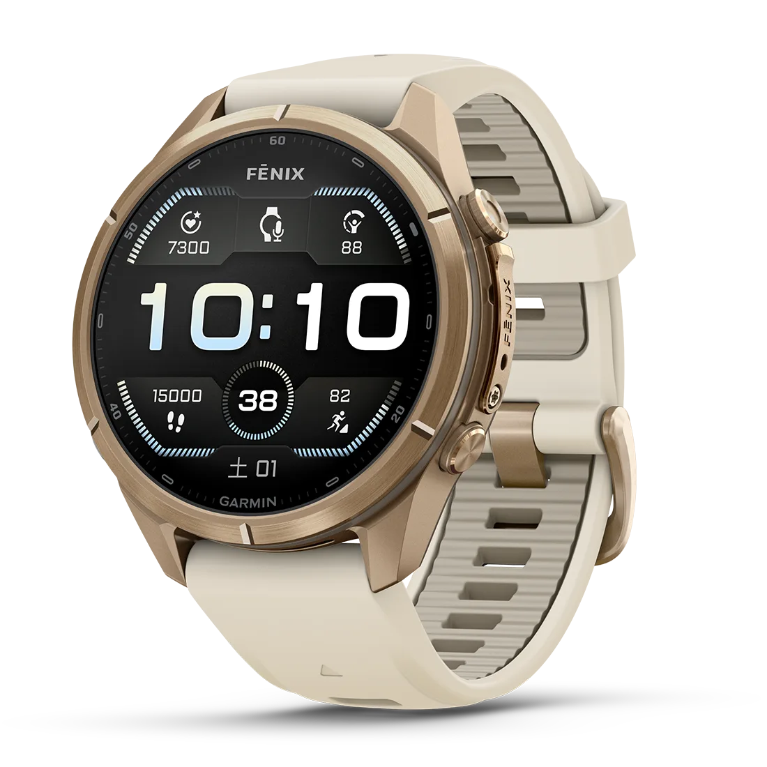 fenix 9 Pro Sapphire AMOLED 43mm Gold Ti / Cream