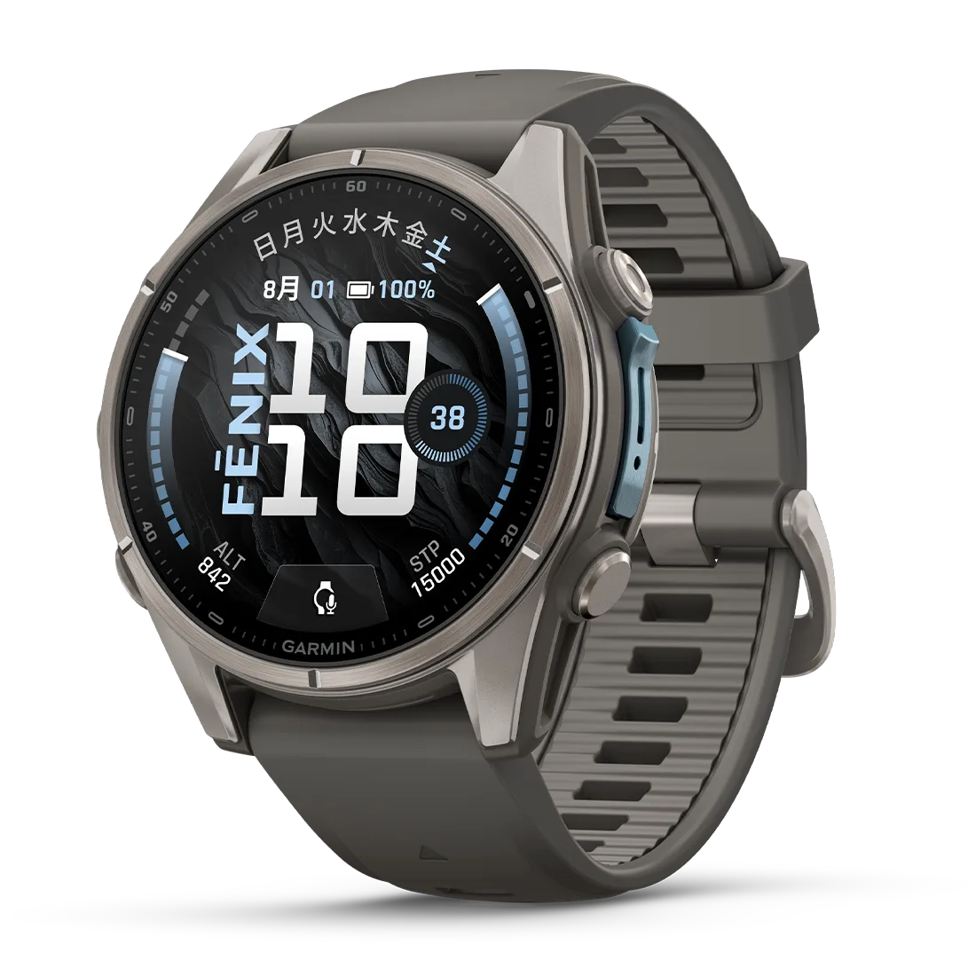fenix 9 Sapphire AMOLED 43mm Ti / Pebble Gray