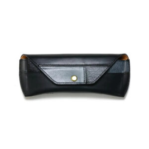 PATCHWORK LEATHER EYEWEAR CASE / SOMES SADDLE / Black - flap type