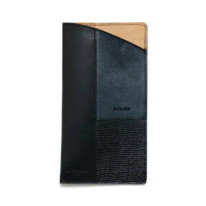 PATCHWORK LEATHER INNER POCKET EYEWEAR CASE / SOMES SADDLE / Black - flap type