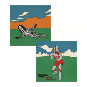 MCB347 / ウルトラマンvsダダ / ウルトラマン＆MetropolitanCrossbottle：30cm×30cm